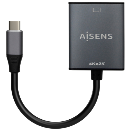 AISENS Conversor Aluminio USB-C A HDMI 4K@30Hz, USB-C/M-HDMI/H, Gris, 15cm
