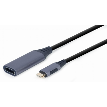Gembird A-USB3C-HDMI-01 adaptador de cable de vídeo 0,15 m USB Tipo C HDMI tipo A (Estándar) Negro, Gris
