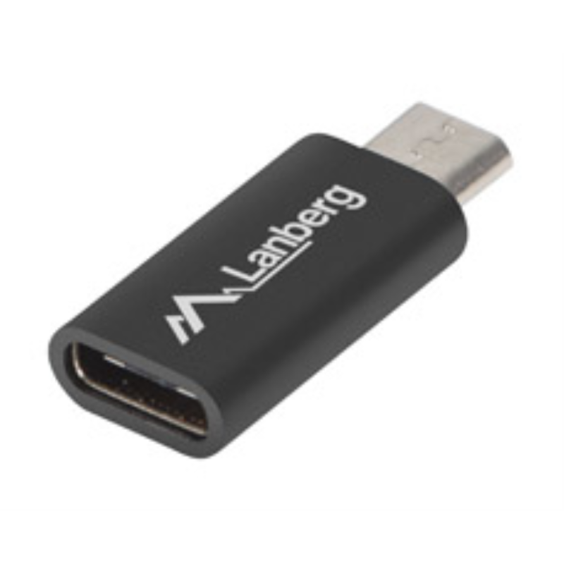Lanberg AD-UC-UM-01 cambiador de género para cable Micro-USB 2.0 Type B USB 2.0 Type C Negro