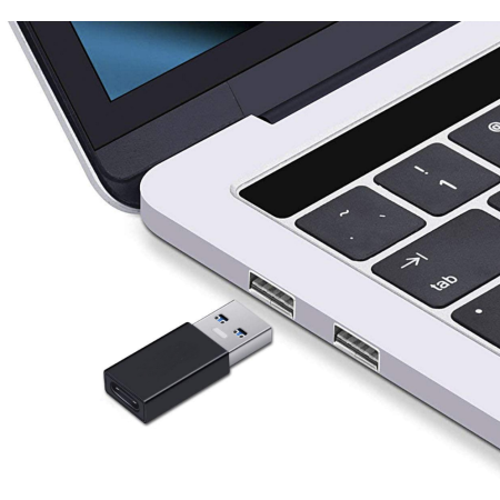 Ewent EW9650 cambiador de género para cable USB Type-A USB Type-C Negro