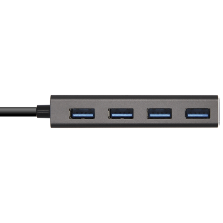 AISENS Hub USB 3.1 USB-C, USB-C/M - 4 x Tipo A/H, Gris, 15 cm