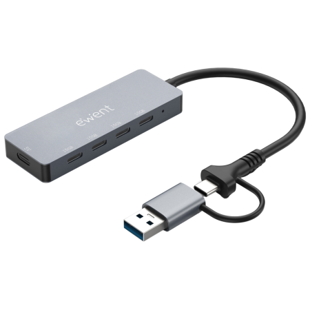 Ewent EW1151 hub de interfaz USB Tipo C 10000 Mbit/s Gris