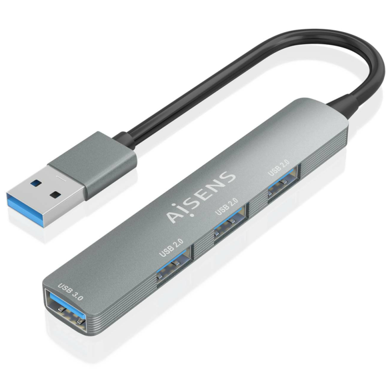 AISENS A106-0859 hub de interfaz USB 3.2 Gen 1 (3.1 Gen 1) Type-A 5000 Mbit/s