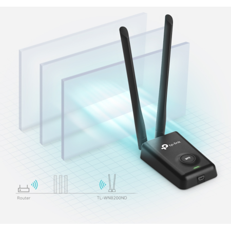 TP-Link TL-WN8200ND adaptador y tarjeta de red WLAN 300 Mbit/s