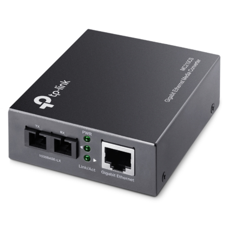 TP-Link MC210CS convertidor de medio 1000 Mbit/s 1310 nm Monomodo Negro