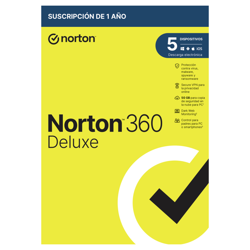 Norton 360 Deluxe Seguridad de antivirus Base Español 1 licencia(s) 1 año(s)