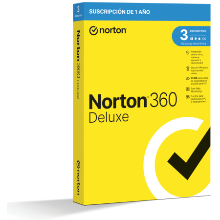 Norton 360 Deluxe Seguridad de antivirus Base Español 1 licencia(s) 1 año(s)