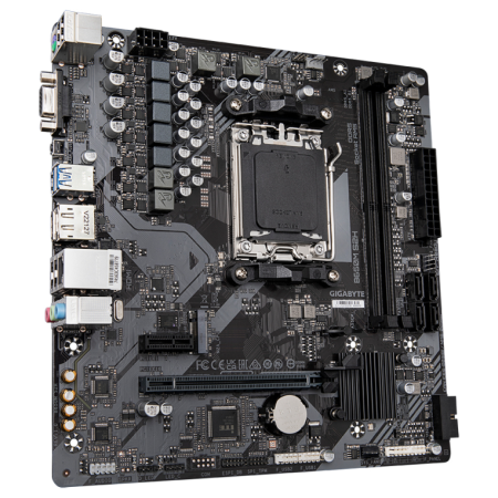 GIGABYTE B650M S2H Placa base - AMD Ryzen serie 9000, VRM de 5+2+2 fases, hasta 6400 MHz DDR5 (OC), 1xPCIe 4.0 M.2, LAN GbE, USB
