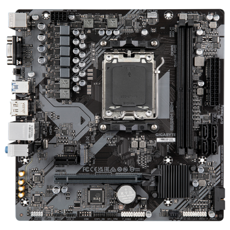 GIGABYTE B650M S2H Placa base - AMD Ryzen serie 9000, VRM de 5+2+2 fases, hasta 6400 MHz DDR5 (OC), 1xPCIe 4.0 M.2, LAN GbE, USB