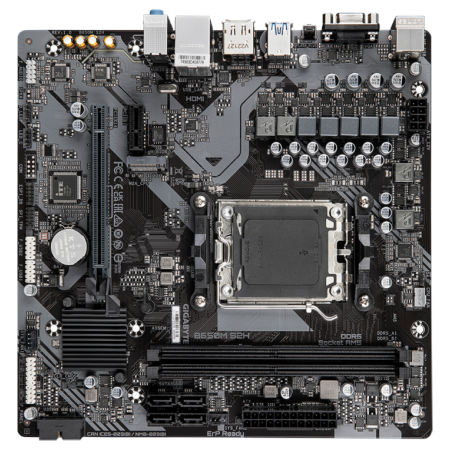 GIGABYTE B650M S2H Placa base - AMD Ryzen serie 9000, VRM de 5+2+2 fases, hasta 6400 MHz DDR5 (OC), 1xPCIe 4.0 M.2, LAN GbE, USB
