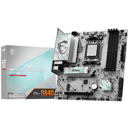 MSI B840M GAMING PLUS WIFI6E placa base AMD B840 Zócalo AM5 micro ATX