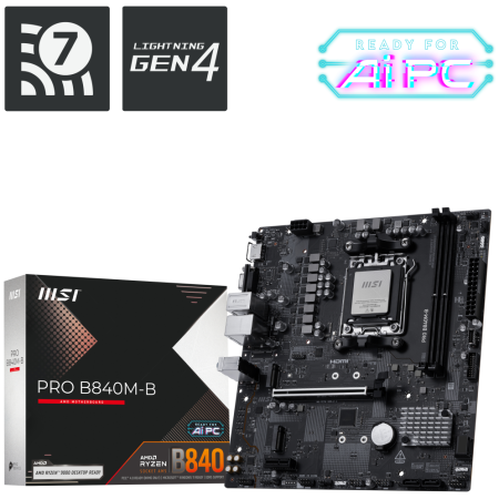 MSI PRO B840M-B placa base AMD B840 Zócalo AM5 micro ATX