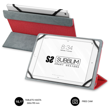 SUBBLIM Funda Tablet Freecam Case 10,1″ Red