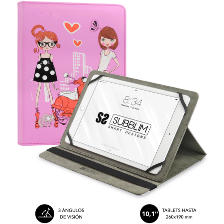SUBBLIM Funda Tablet Universal TRENDY CASE FASHION GIRLS 10.1″