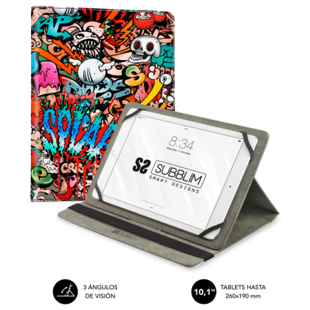 SUBBLIM Funda Tablet Universal TRENDY CASE GRAFFITI 10.1″