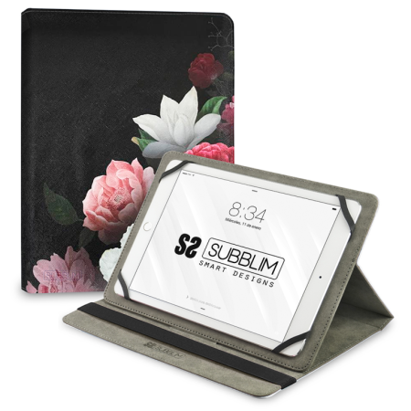 SUBBLIM Funda Tablet Universal TRENDY CASE ROSAS 11″