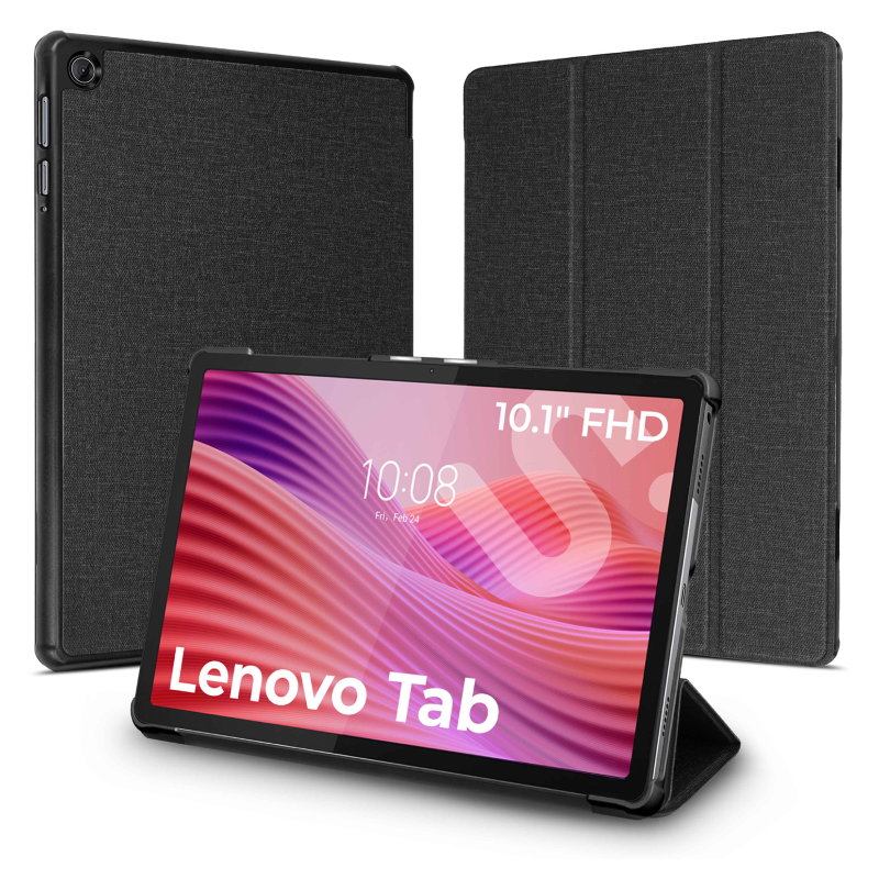 SUBBLIM Funda Tablet Shock Case Compatible con Lenovo Tab 2025 Negro 10,1″ SmartCover