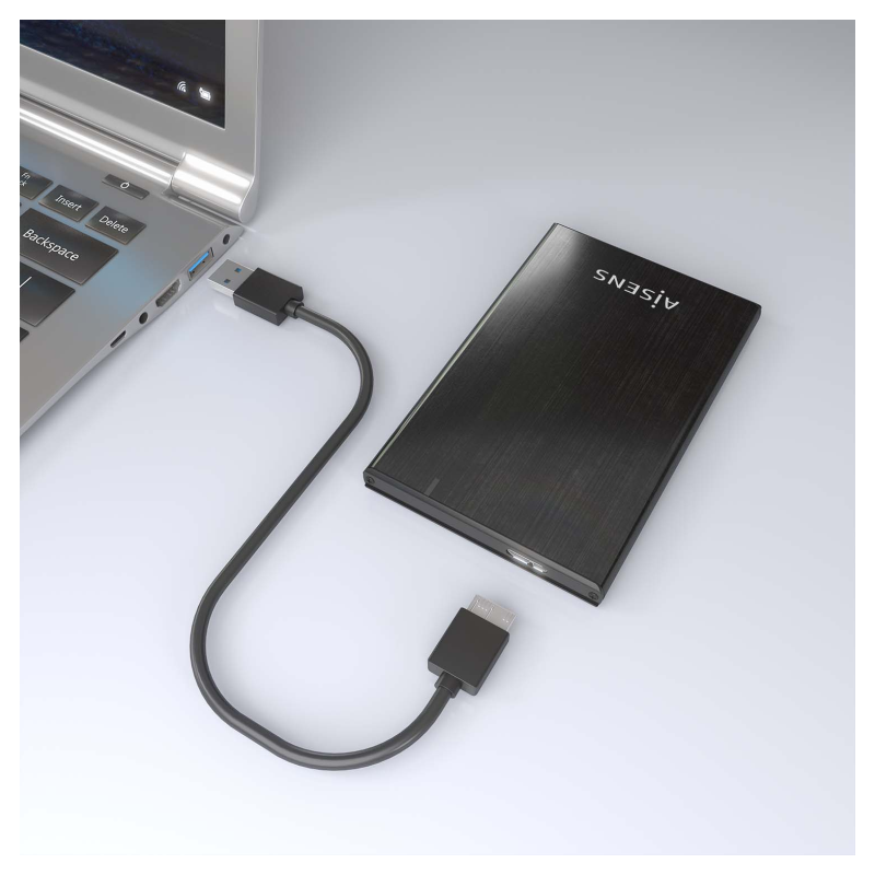 AISENS ASE-2528B caja para disco duro externo Carcasa de disco duro/SSD 2.5″