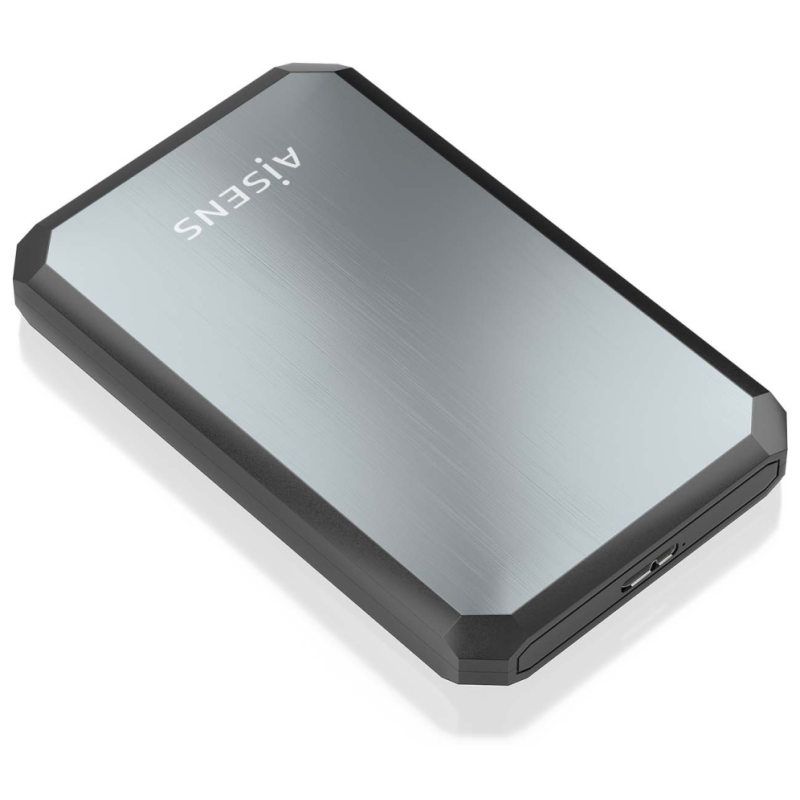 AISENS ASE-2529B caja para disco duro externo Carcasa de disco duro/SSD Negro, Gris 2.5″