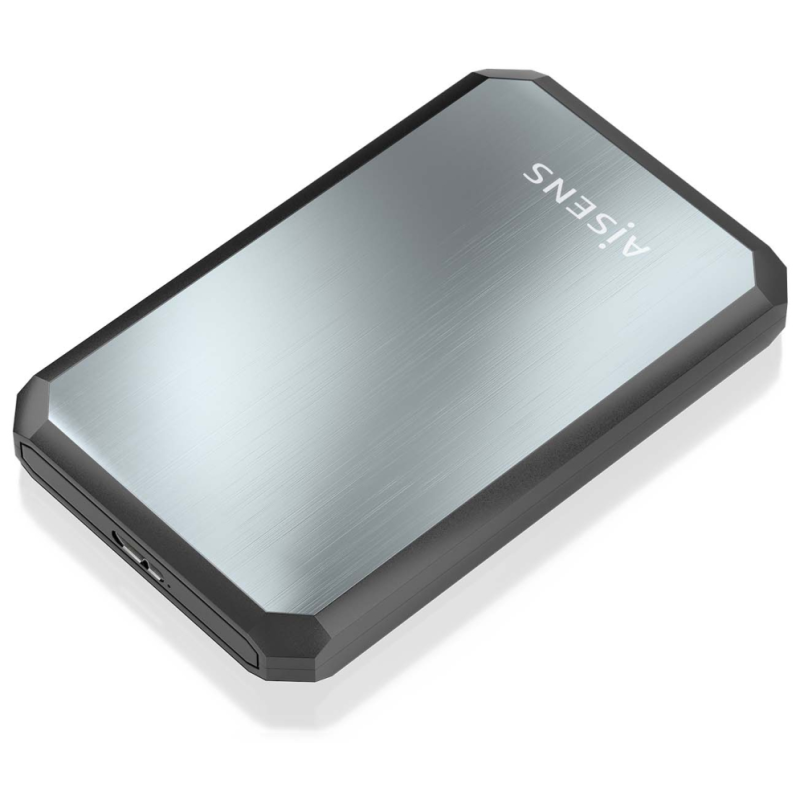 AISENS ASE-2529B caja para disco duro externo Carcasa de disco duro/SSD Negro, Gris 2.5″