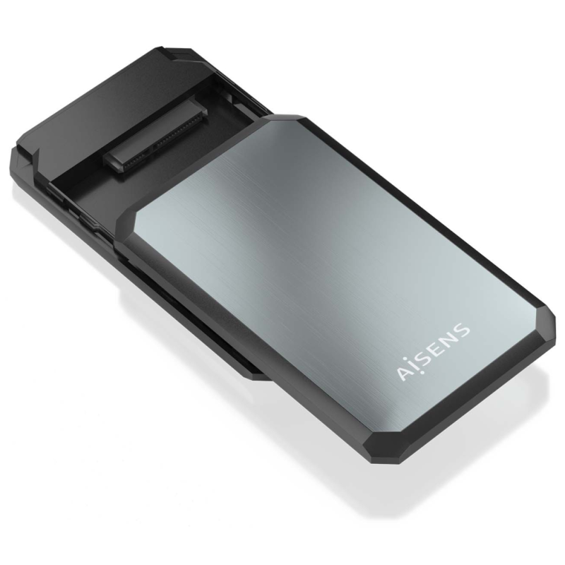 AISENS ASE-2529B caja para disco duro externo Carcasa de disco duro/SSD Negro, Gris 2.5″