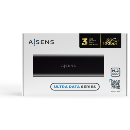 AISENS Caja Externa M.2 (NGFF) ASM2-014B SATA/NVMe A USB3.1 Gen2, Negro