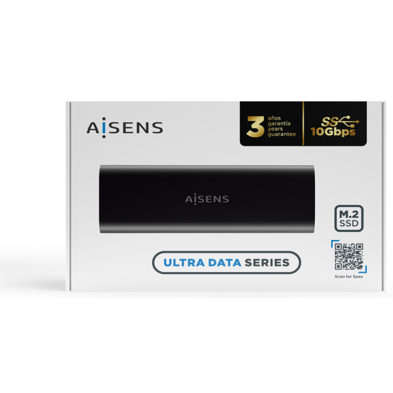 AISENS Caja Externa M.2 (NGFF) ASM2-014B SATA/NVMe A USB3.1 Gen2, Negro