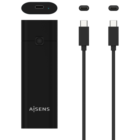 AISENS Caja Externa M.2 (NGFF) ASM2-020B NVMe a USB3.2 GEN2, Negra
