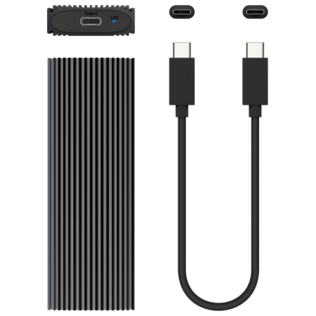 AISENS Caja Externa M.2 (NGFF) ASM2-023GR NVMe A USB3.2 Gen2, Gris