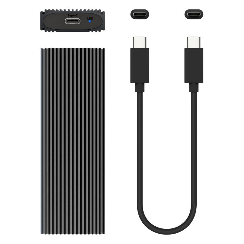 AISENS Caja Externa M.2 (NGFF) ASM2-023GR NVMe A USB3.2 Gen2, Gris