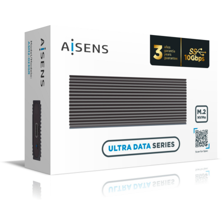 AISENS Caja Externa M.2 (NGFF) ASM2-023GR NVMe A USB3.2 Gen2, Gris