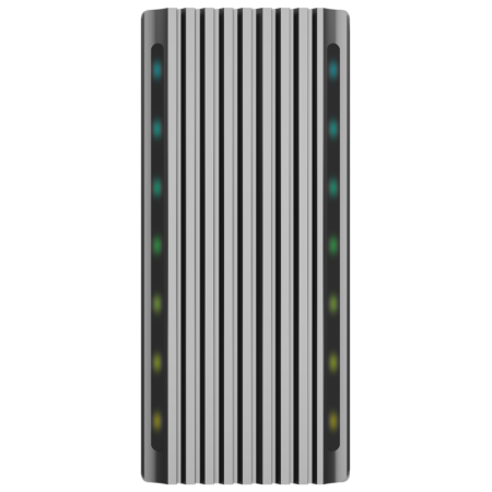 AISENS Caja Externa M.2 RGB Gaming ASM2-RGB011GR SATA/NVMe A USB3.1 Gen2, Gris