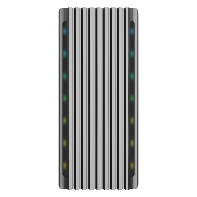 AISENS Caja Externa M.2 RGB Gaming ASM2-RGB011GR SATA/NVMe A USB3.1 Gen2, Gris