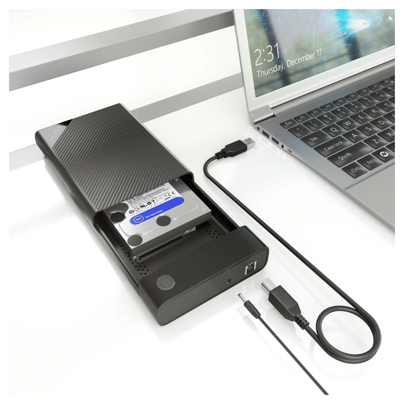 AISENS ASE-3529B caja para disco duro externo Caja de disco duro (HDD) Negro 3.5″