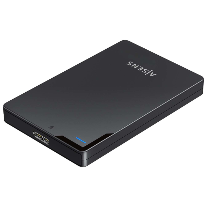 AISENS Caja Externa 2,5? 9.5mm SATA a USB 3.0/USB3.1 Gen1, Negra