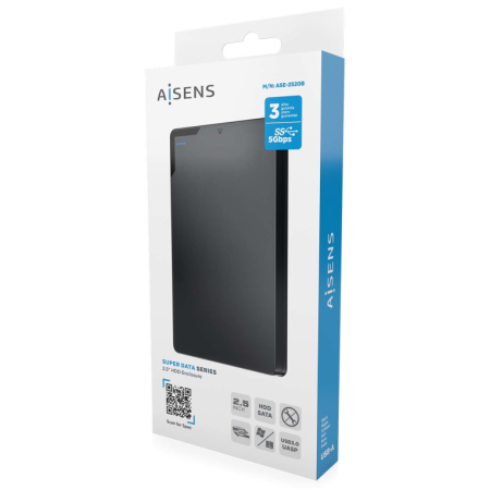 AISENS Caja Externa 2,5? 9.5mm SATA a USB 3.0/USB3.1 Gen1, Negra