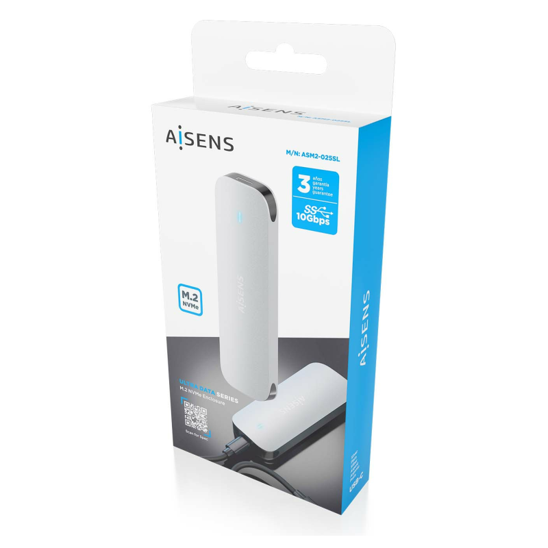 AISENS ASM2-025SL caja para disco duro externo Caja externa para unidad de estado sólido (SSD)