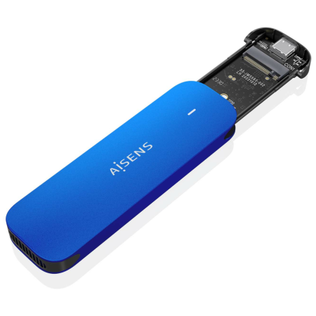 AISENS ASM2-026BLU caja para disco duro externo Caja externa para unidad de estado sólido (SSD) Azul M.2