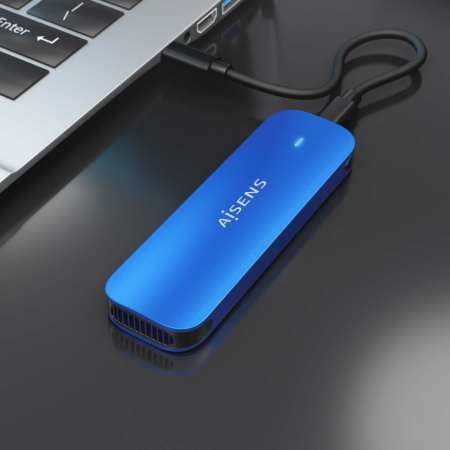 AISENS ASM2-026BLU caja para disco duro externo Caja externa para unidad de estado sólido (SSD) Azul M.2