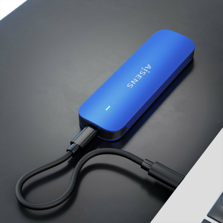 AISENS ASM2-026BLU caja para disco duro externo Caja externa para unidad de estado sólido (SSD) Azul M.2