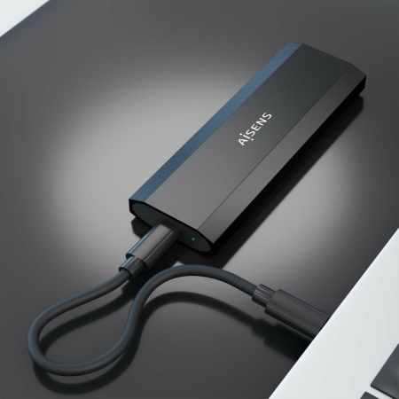 AISENS ASM2-028B caja para disco duro externo Caja externa para unidad de estado sólido (SSD) Negro