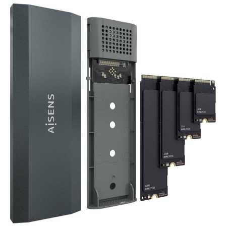 AISENS ASM2-029GR caja para disco duro externo Caja externa para unidad de estado sólido (SSD)