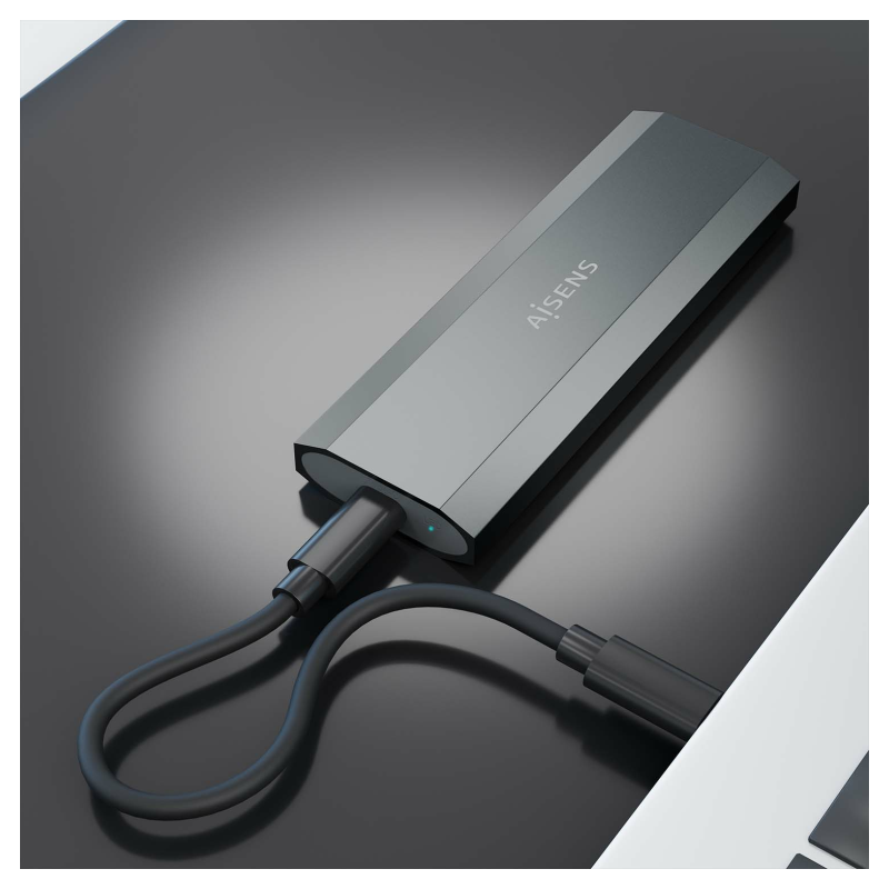 AISENS ASM2-029GR caja para disco duro externo Caja externa para unidad de estado sólido (SSD)