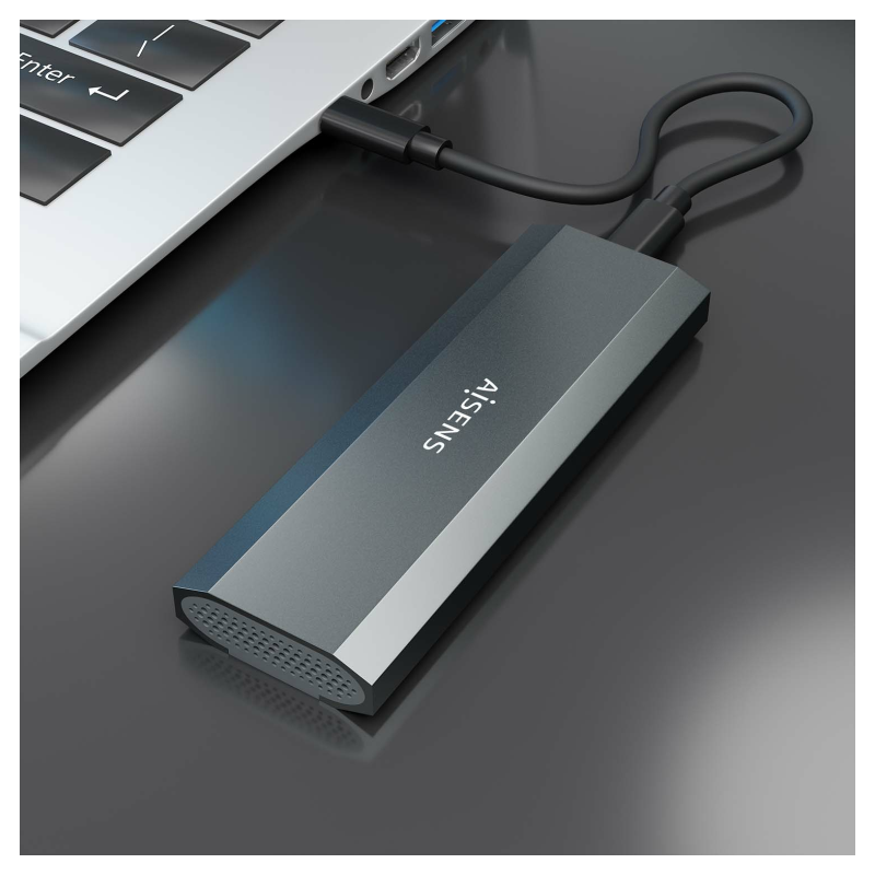 AISENS ASM2-029GR caja para disco duro externo Caja externa para unidad de estado sólido (SSD)
