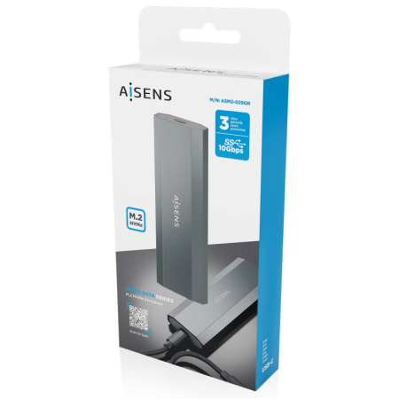 AISENS ASM2-029GR caja para disco duro externo Caja externa para unidad de estado sólido (SSD)