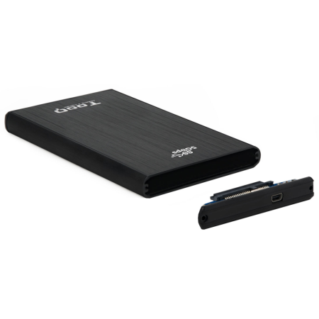 TooQ TQE-2522B caja para disco duro externo Caja de disco duro (HDD) Negro 2.5″