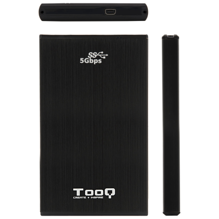 TooQ TQE-2522B caja para disco duro externo Caja de disco duro (HDD) Negro 2.5″