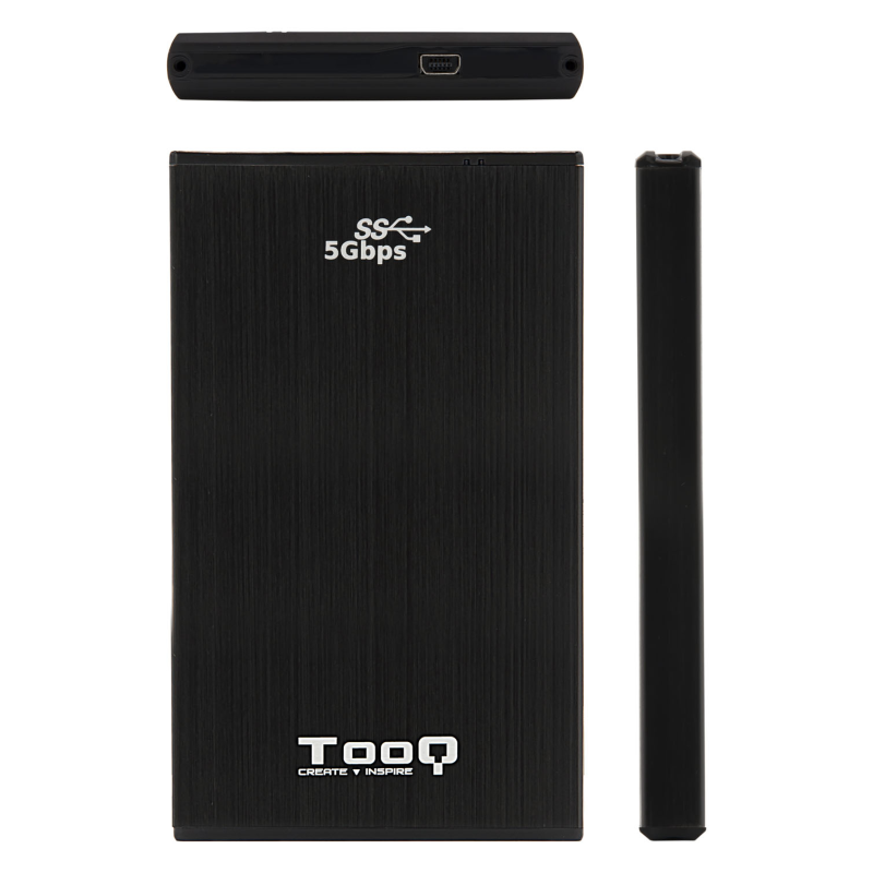 TooQ TQE-2522B caja para disco duro externo Caja de disco duro (HDD) Negro 2.5″
