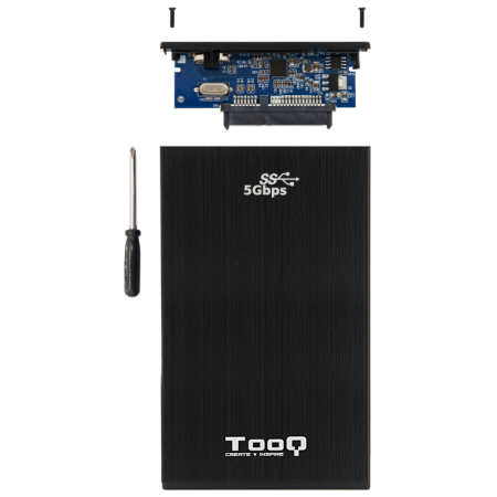 TooQ TQE-2522B caja para disco duro externo Caja de disco duro (HDD) Negro 2.5″