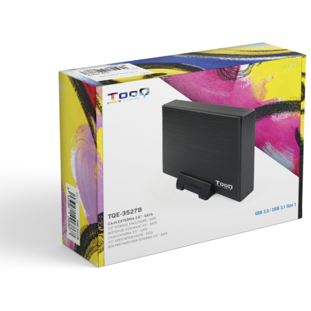 TooQ TQE-3527B caja para disco duro externo Caja de disco duro (HDD) Negro 3.5″